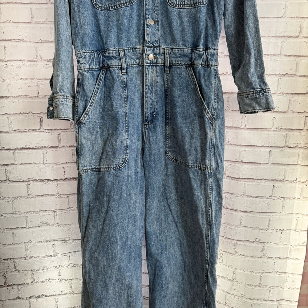 Universal Thread Light Blue Denim Utility Jumpsuit - image 4